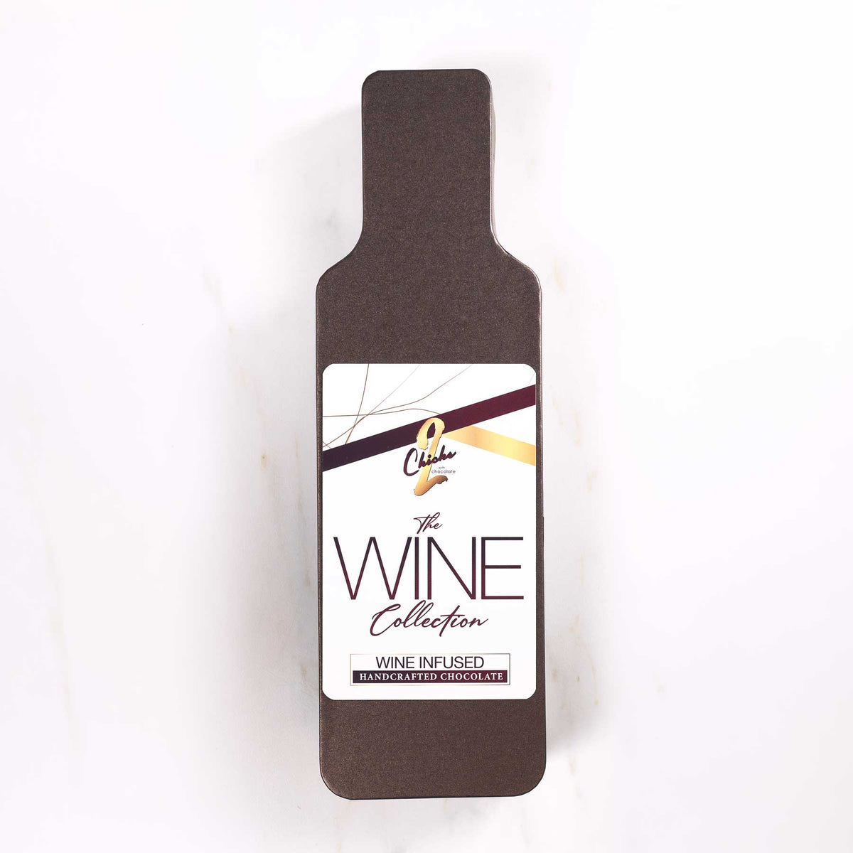 Wine-Infused Chocolate Collection – 12-Piece Gourmet Gift Box - 2 Chicks with Chocolate