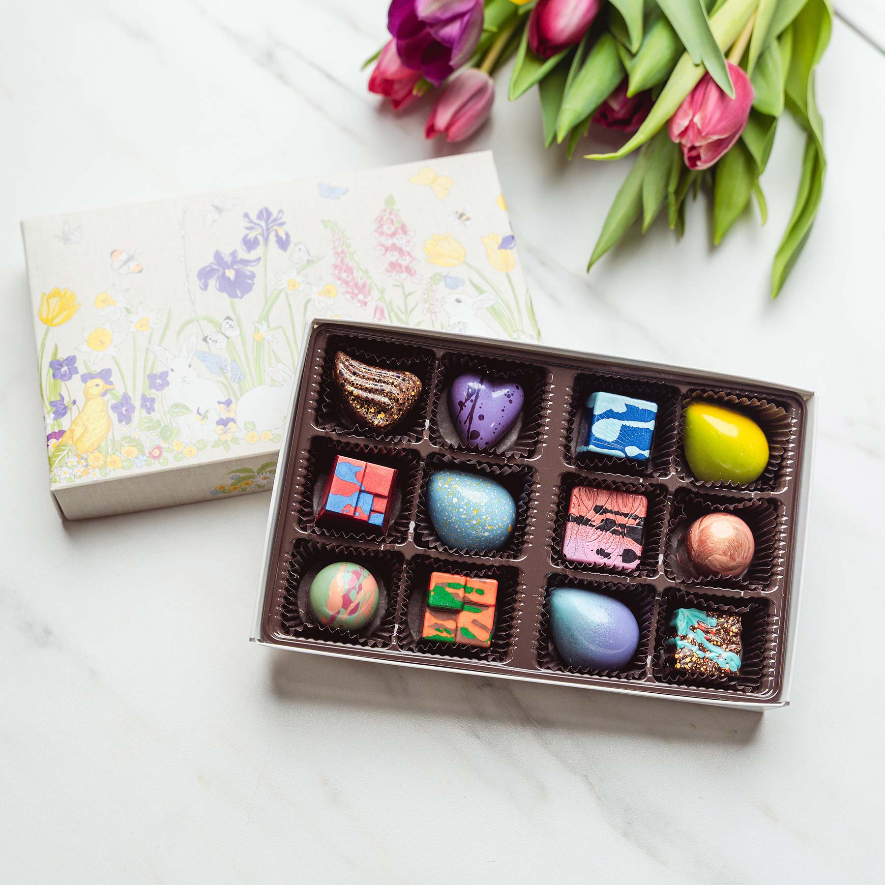 Create Your Own Gift Box 12pc - 2 Chicks with Chocolate