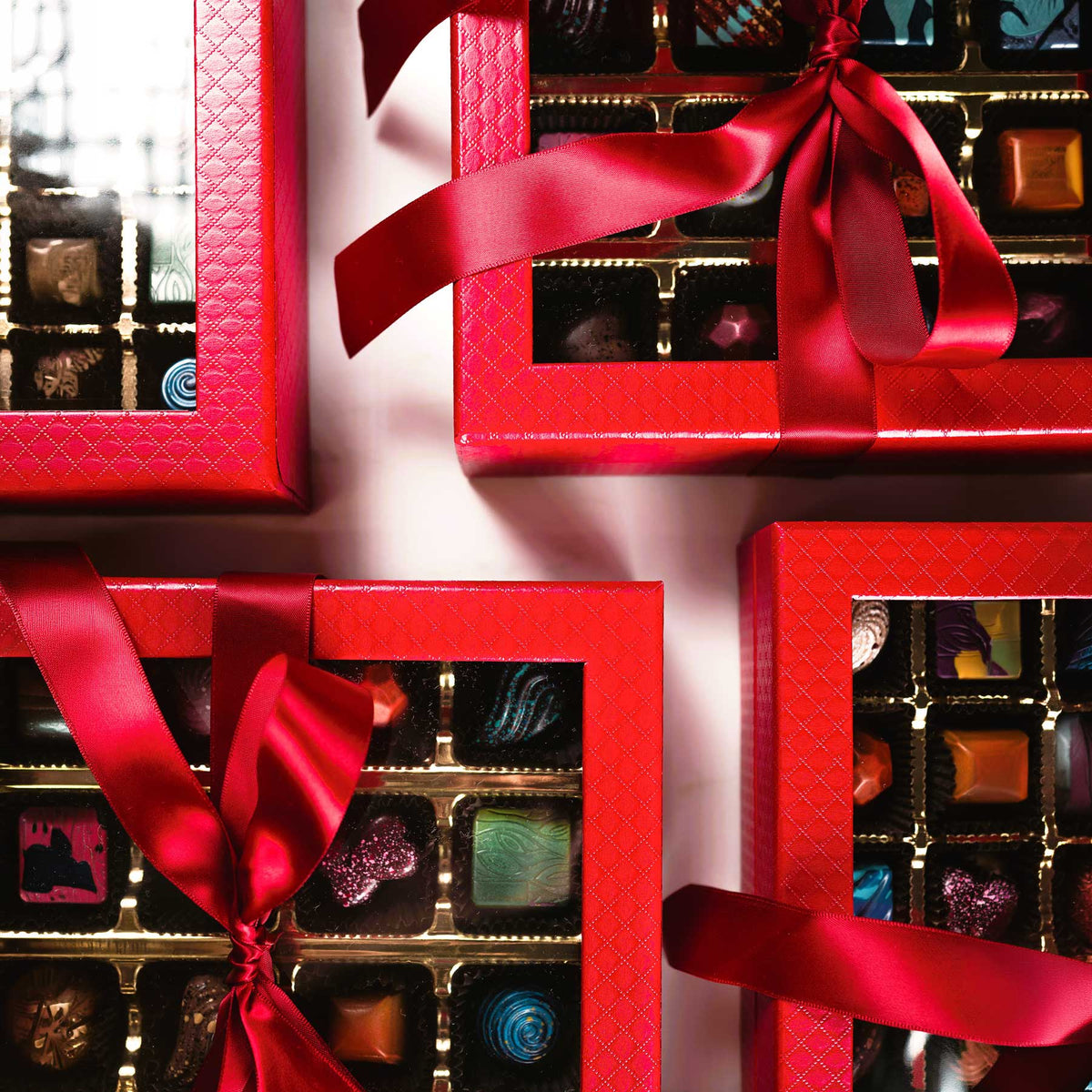 Red Ultra Glam Chocolate Collection 24 pc - 2 Chicks with Chocolate