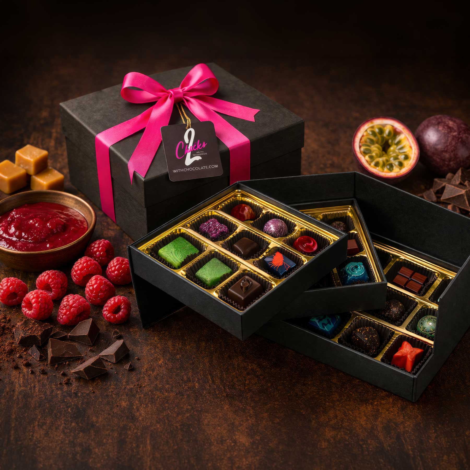 27 Chocolate Piece Cube Collection - 2 Chicks with Chocolate