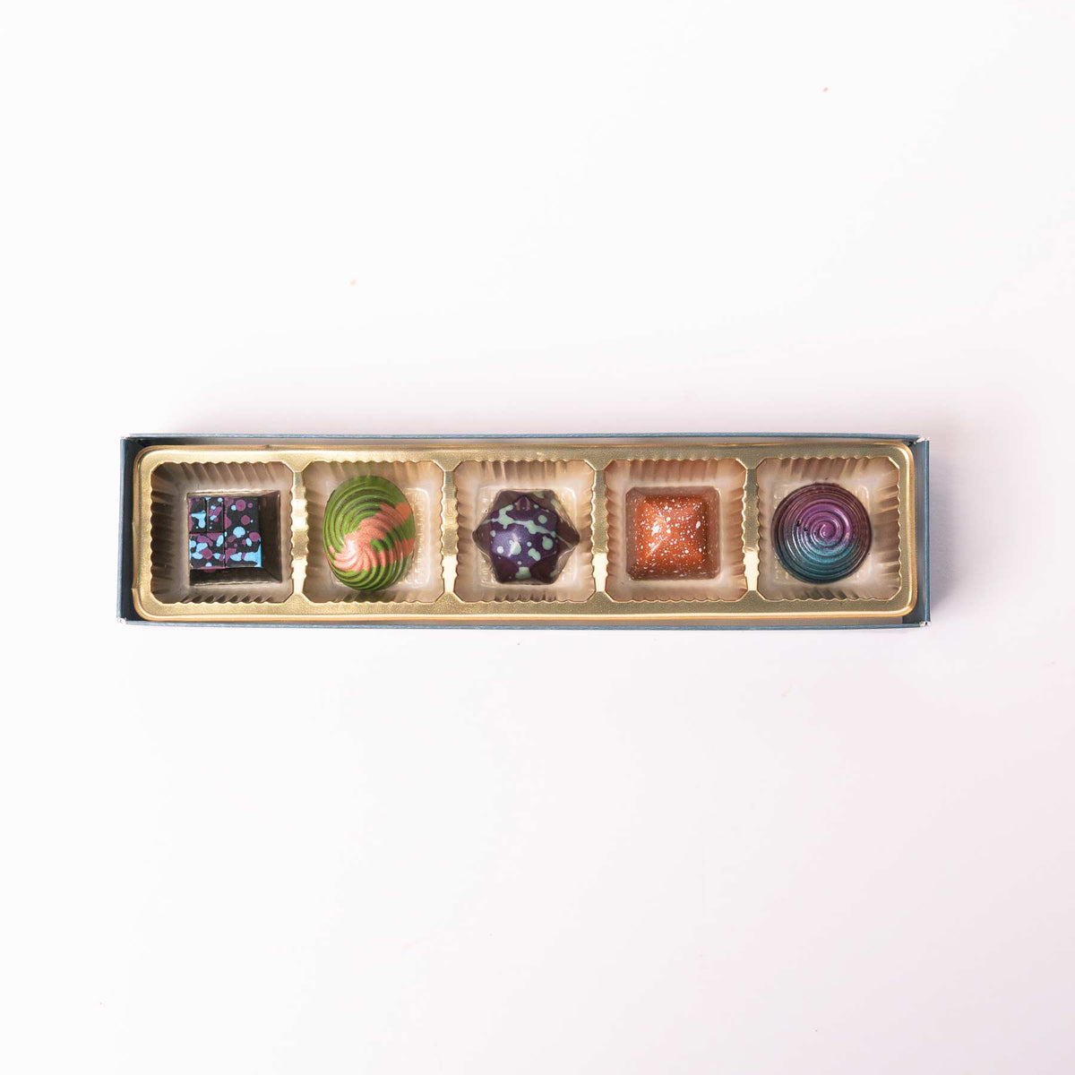 5-Piece Fall Slider Chocolate Box – Seasonal Gourmet Gift - 2 Chicks with Chocolate