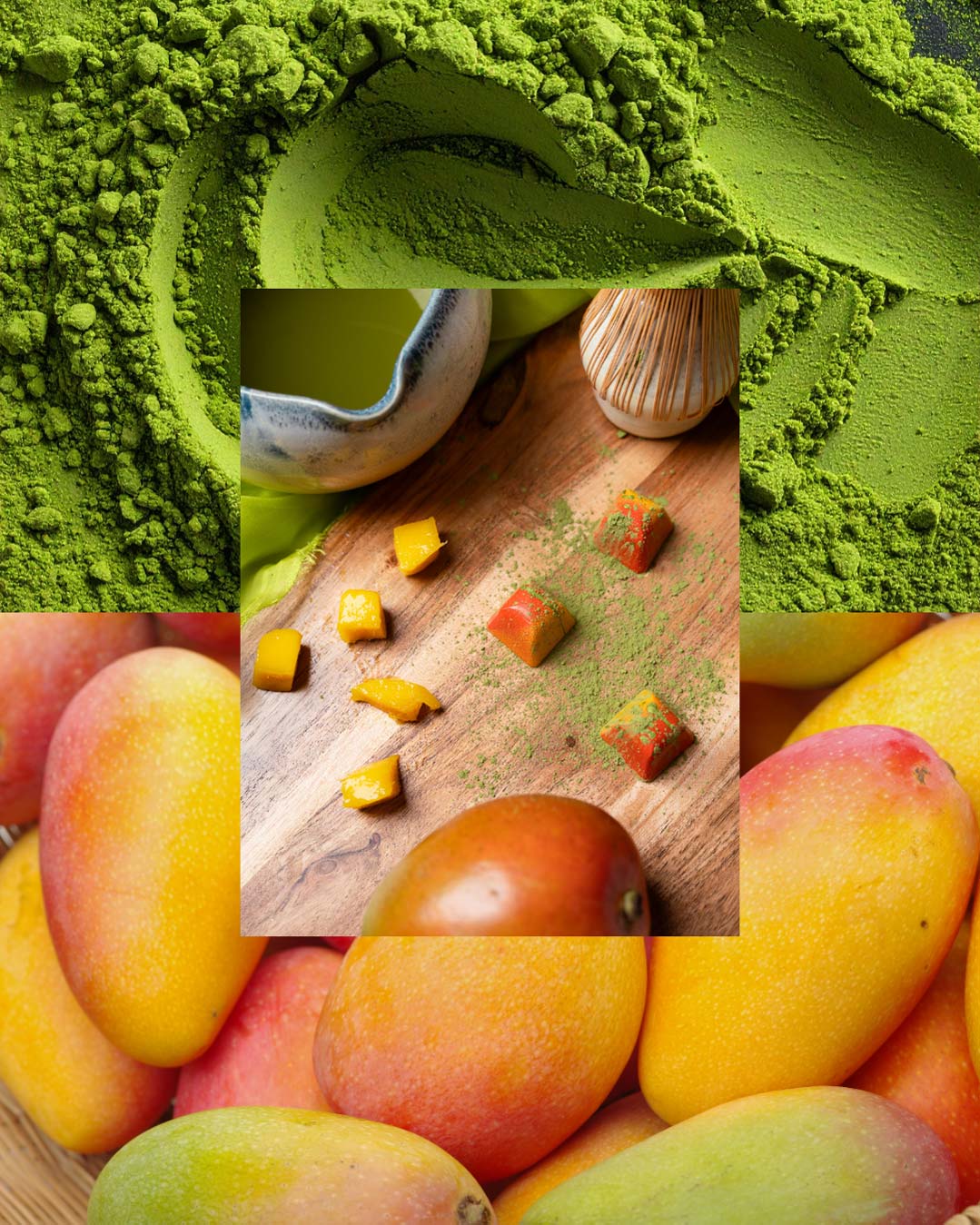 Matcha Mango - 2 Chicks with Chocolate