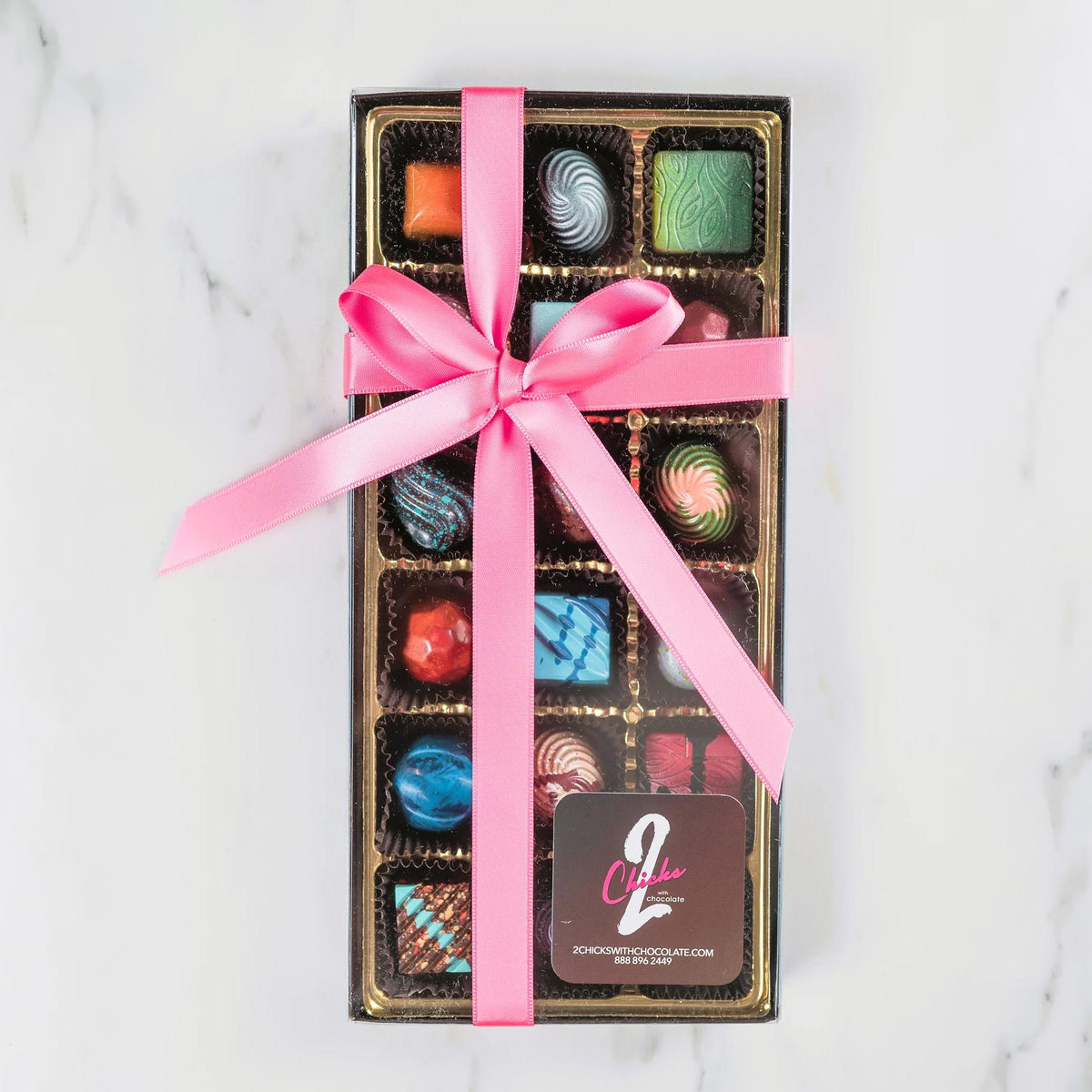 18-Piece Artisan Chocolate Collection - 2 Chicks with Chocolate