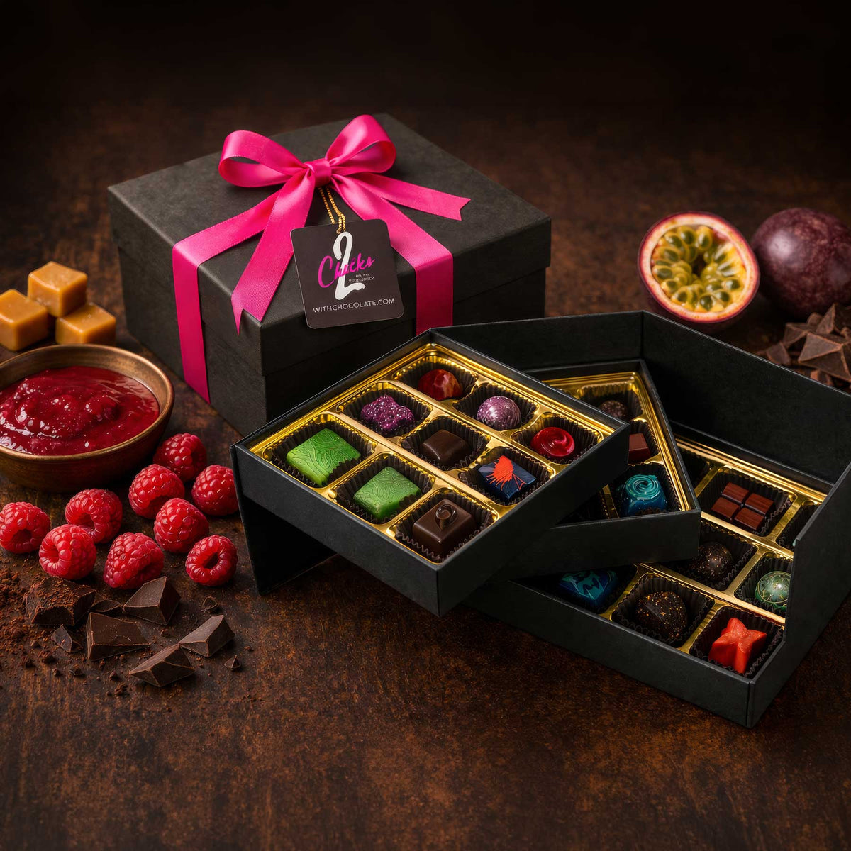 27 Chocolate Piece Cube Collection - 2 Chicks with Chocolate