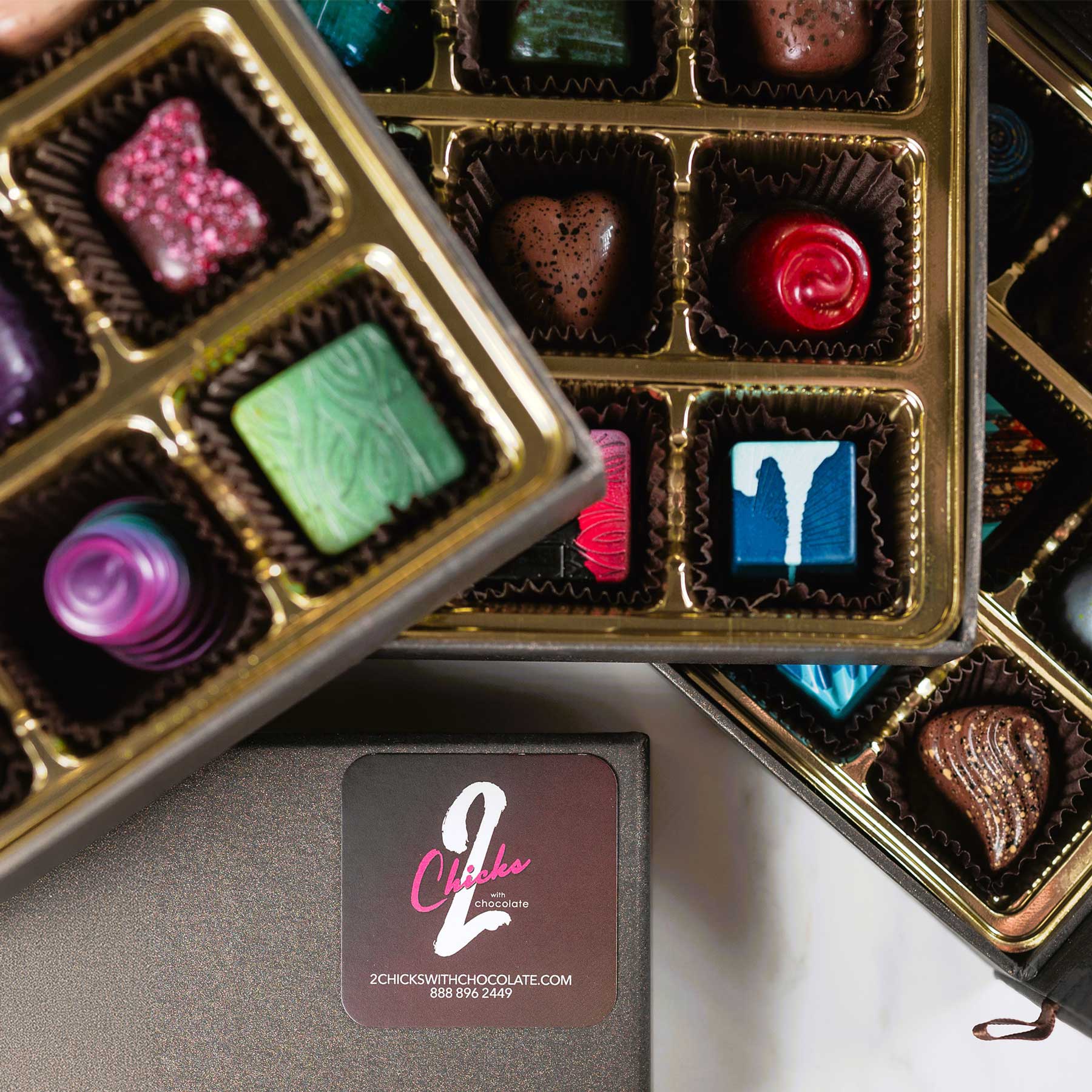 27 Chocolate Piece Cube Collection - 2 Chicks with Chocolate