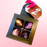 Mini Wine-Infused Chocolate Collection – 4-Piece Hanger Box Gift