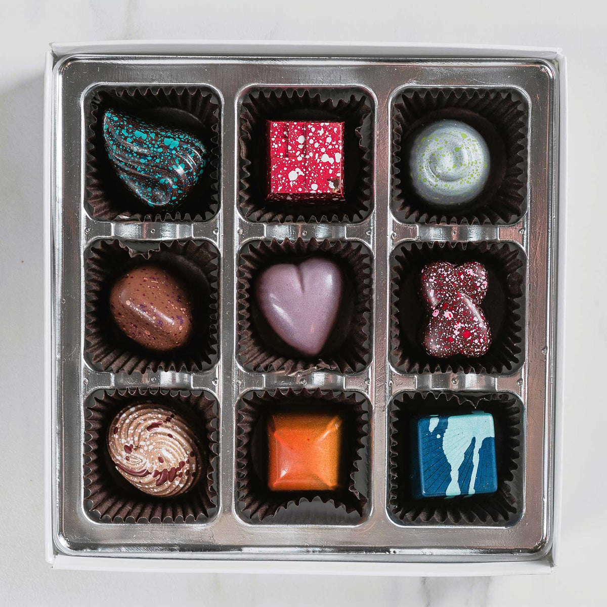 Birthday Chocolate Gift Box 9pc - 2 Chicks with Chocolate
