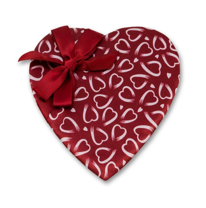 Crimson White Heart Medium Heart Gift Box