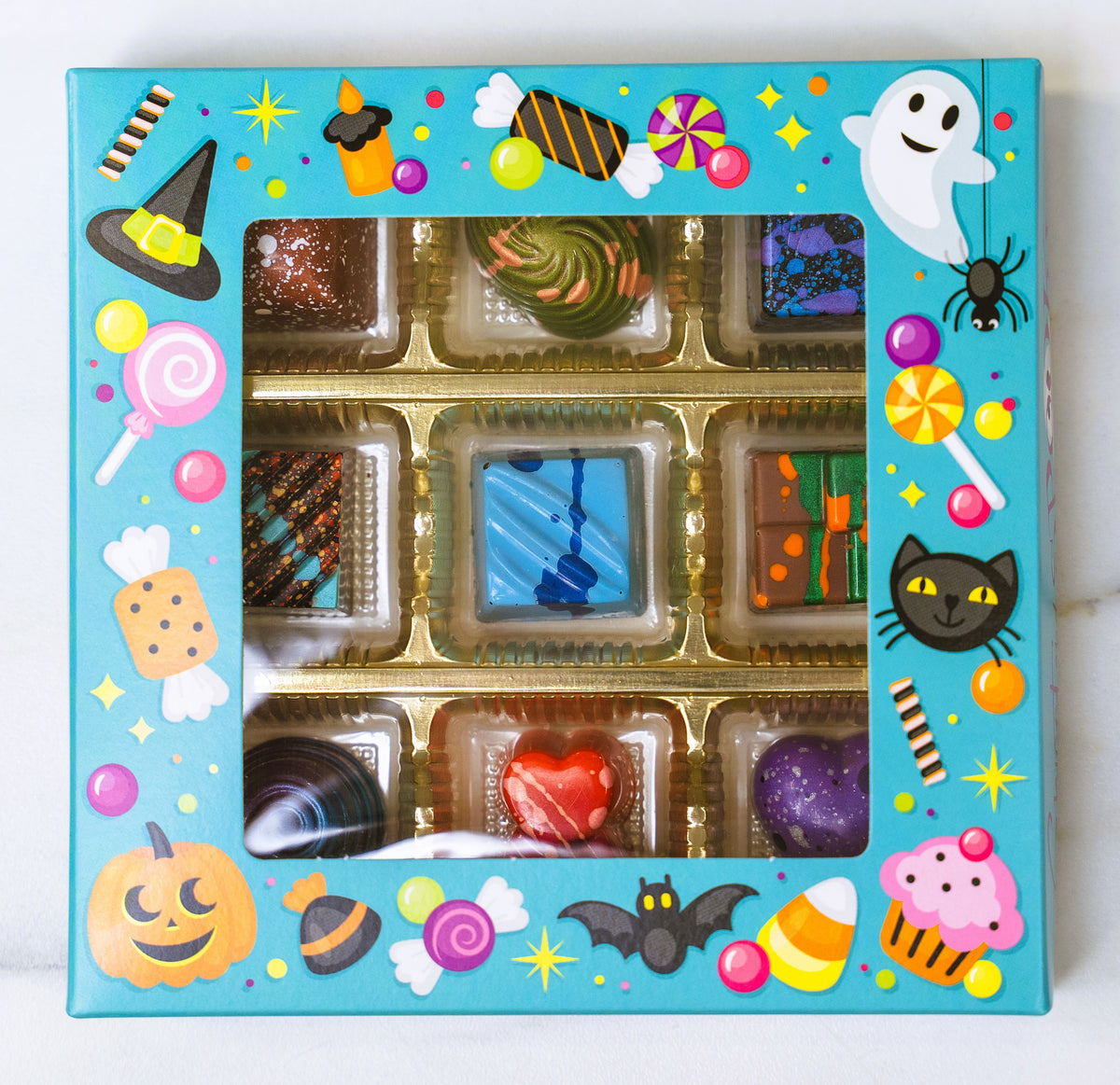 9-Piece Halloween Gift Box (Custom) - 2 Chicks with Chocolate