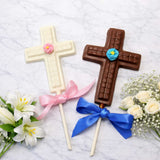 Handcrafted Chocolate Cross Lollipops – Perfect Party Favors