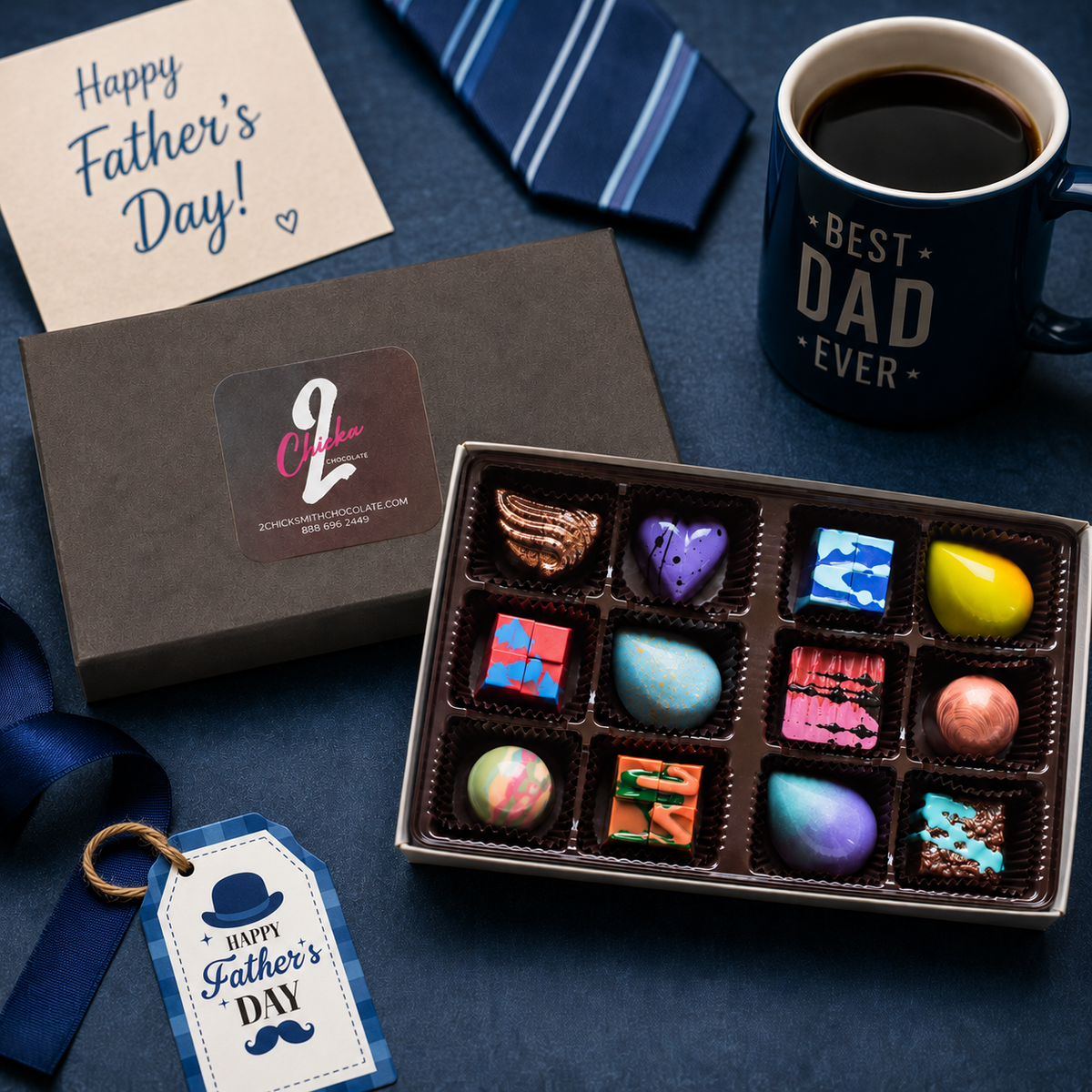Mini Wine-Infused Chocolate Collection – 4-Piece Hanger Box Gift