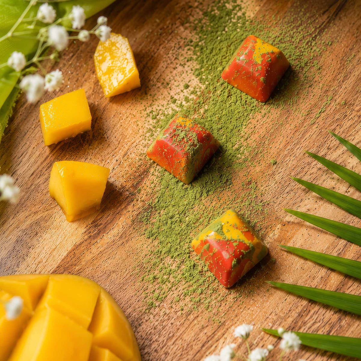 Matcha Mango - 2 Chicks with Chocolate