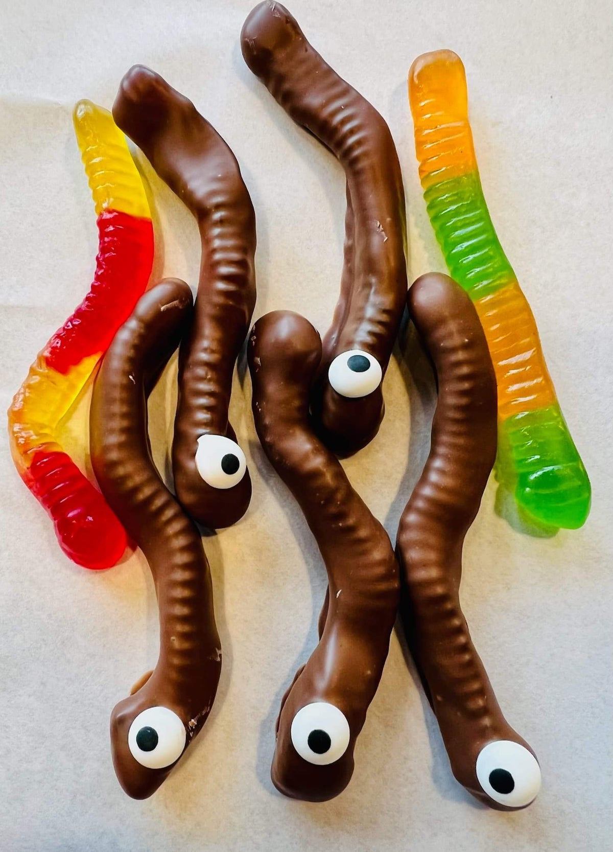 Chocolate Covered Worms - 2 Chicks with Chocolate