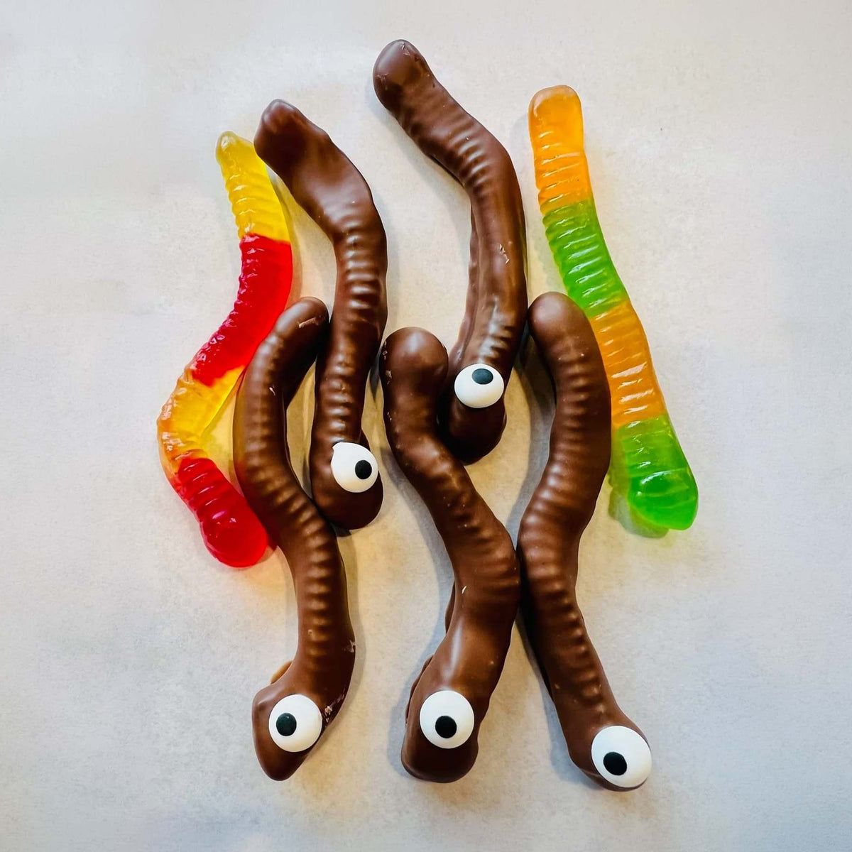Chocolate Covered Worms - 2 Chicks with Chocolate