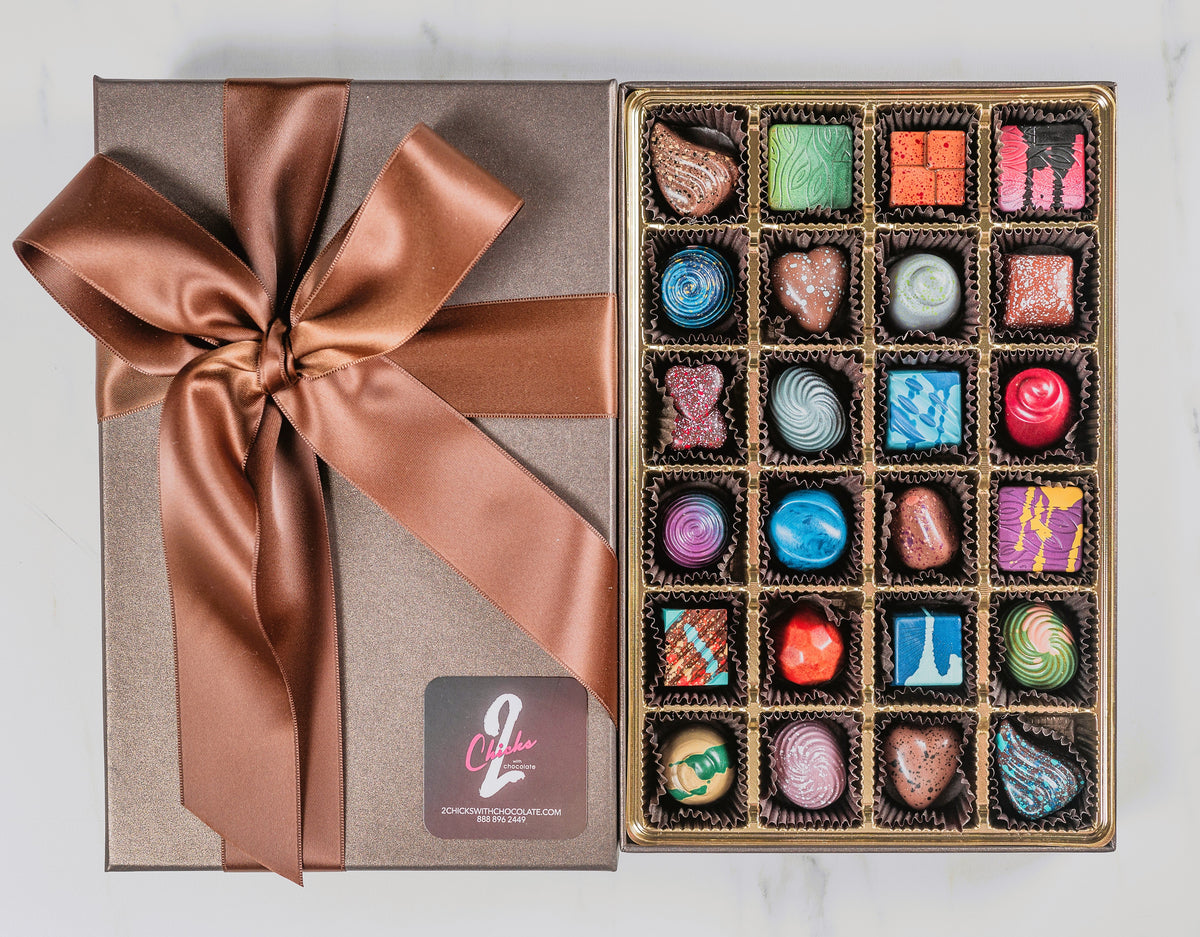 【Chocolat 】 Birthday Chocolate Gift Box 9pc – 2 Chicks with Chocolate