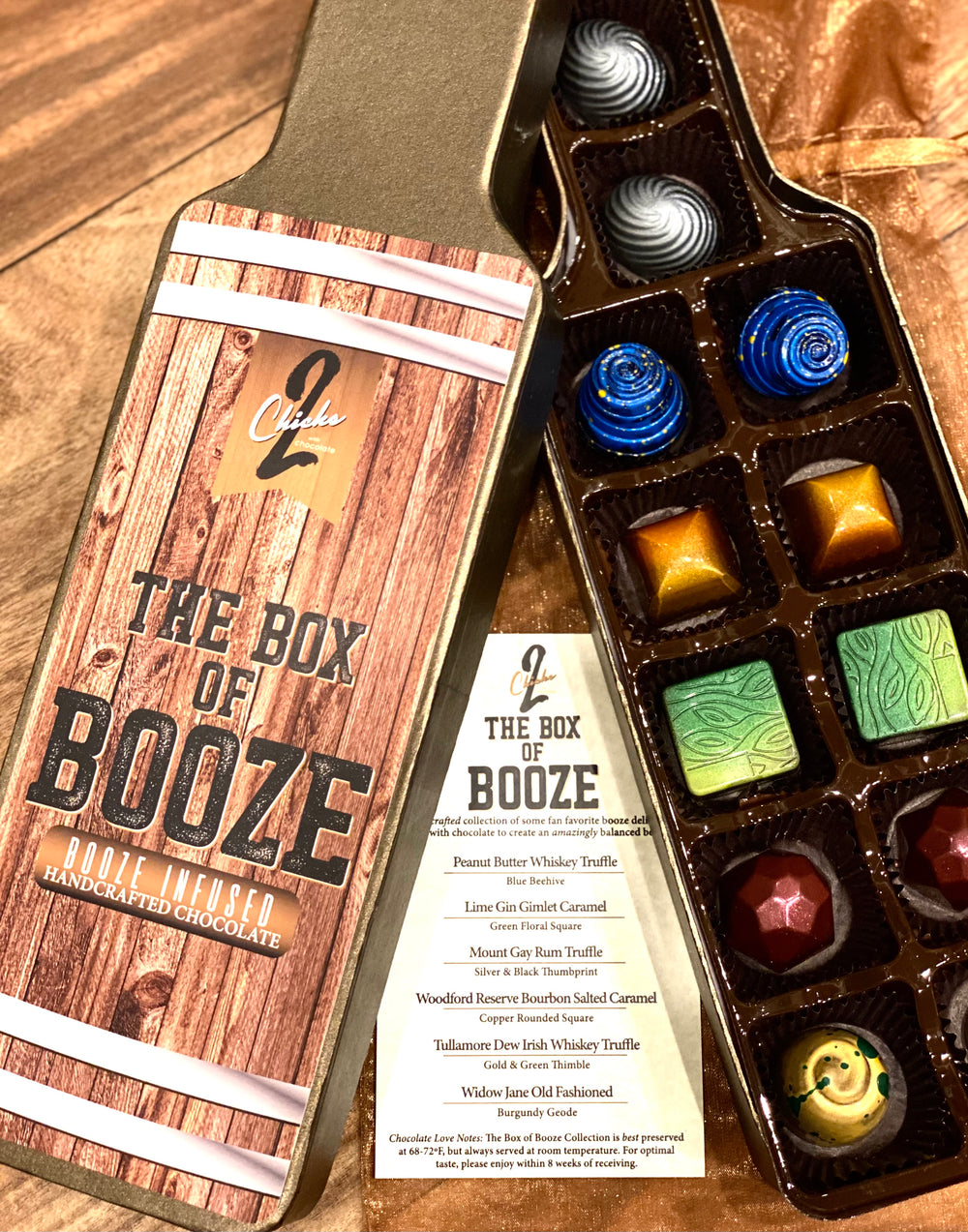 Booze Box Box of Booze Bonbon Collection – 2 Chicks with Chocolate